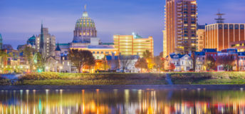 Picture of the Harrisburg, PA skyline.