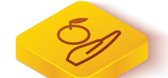 hand fruit tile icon