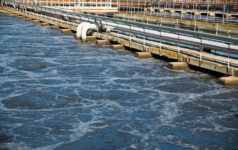 Aeration pool of the municipal wastewater treatment plant water treatment plant