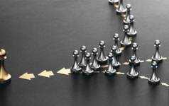 Who’s key in a CV? Silver pawns gather together to form a golden piece.