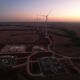 Aerial shot of Dulacca Wind Farm