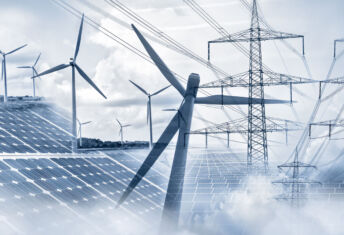 Composing with wind turbines, solar panels and electricity pylons