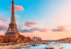The Eiffel Tower, Paris at sunset