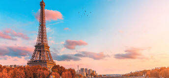 The Eiffel Tower, Paris at sunset