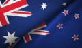 New Zealand and Australia flag together realtions textile cloth fabric texture