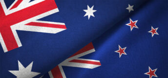 New Zealand and Australia flag together realtions textile cloth fabric texture