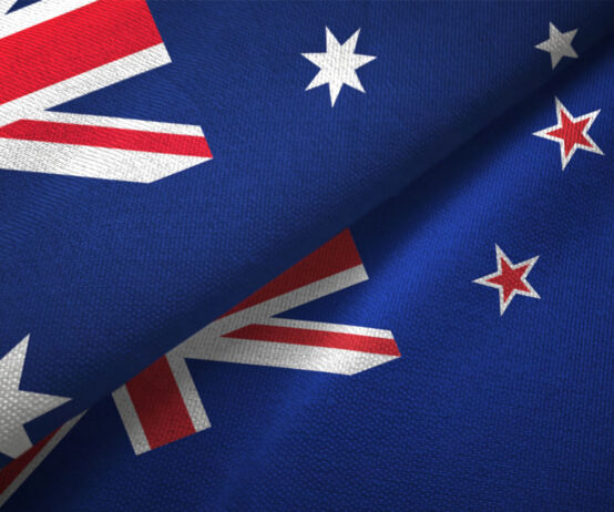 New Zealand and Australia flag together realtions textile cloth fabric texture