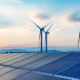 Image of windmills and solar power.
