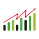 Stock market chart illustration.