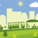 Getting from A to B, sustainably: Vauban on the opportunities in green transport Green city illustration - bus and bus stop