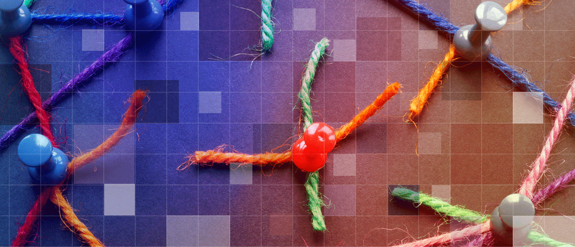 T9_PM2030_Deglobalisation_strings Strings have frayed and severed between pins in a depiction of deglobalisation