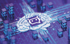 Visualization of an AI-backed computer chip.
