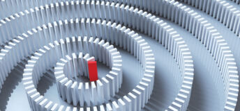 Spiral of domino-shaped pieces