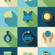 Grid or renewables icons