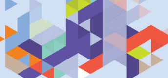 Multi-coloured triangles form an interesting pattern