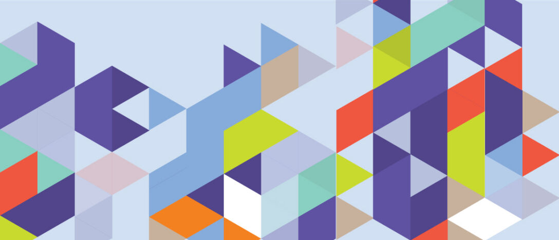 2026 awards Annual Review variant 3 Multi-coloured triangles form an interesting pattern