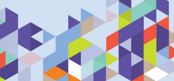 Multi-coloured triangles form an interesting pattern