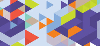 Multi-coloured triangles form an interesting pattern