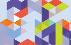 Multi-coloured triangles form an interesting pattern