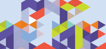 Multi-coloured triangles form an interesting pattern