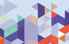 Multi-coloured triangles form an interesting pattern