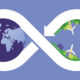 Image of an arrow forming an eternity symbol, representing renewables.