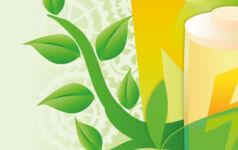 Graphic of plants and batteries.