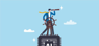 Illustration of the concept of the future of AI.