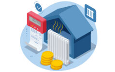 Illustration depicting the price of using home heater.
