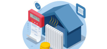 Illustration depicting the price of using home heater.