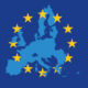Image of the European Union stars over a map of Europe.