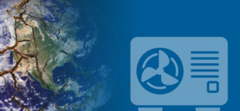 Fault lines emerge on Earth in energy transition, with a an icon depicting heat pumps