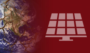 Fault lines emerge on Earth in energy transition, with a an icon depicting solar and renewables