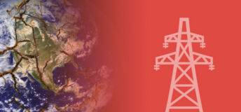 Fault lines emerge on Earth in energy transition, with a an icon depicting power grids