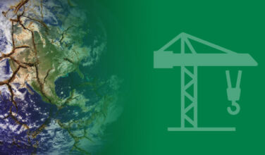 Fault lines emerge on Earth in energy transition, with a an icon depicting supply chains and construction