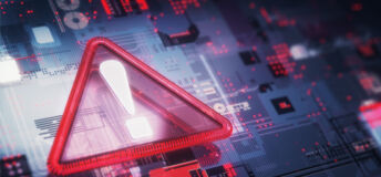 Warning triangle in printed circuit imagery