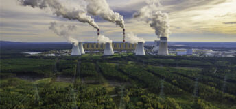A photo of a coal powered plant