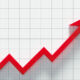 An arrow depicting profit points upwards