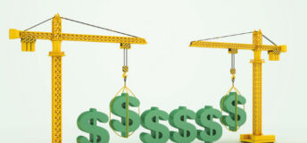 Schroders Capital on the evolution of infrastructure debt An illulstration of cranes picking up dollars