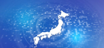 Japan 3D Map on Minimal Corporate Background