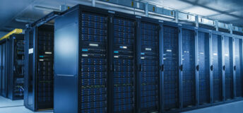 A picture of the inside of a data center
