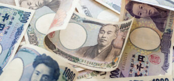 Japanese Yen notes. Money from Japan.