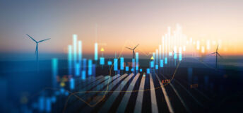 Increase in electricity prices on the world market. Green energy in full development.Investment finance chart,stock market business and exchange financial growth graph