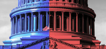 Blue and red states, US