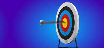 A picture of a Target with 3 arrows in the bulsseye