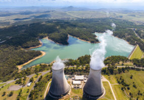 Origin Energy Eraring, NSW, coal powered, greenhouse, Power Station. Aerial View
