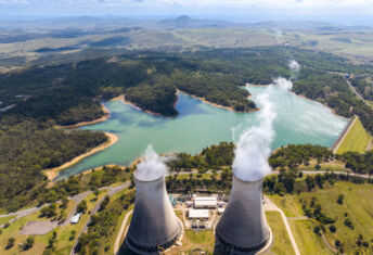New South Wales to launch 1.5GW tender targeting gas generation Origin Energy Eraring, NSW, coal powered, greenhouse, Power Station. Aerial View